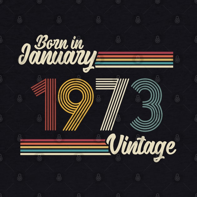 Vintage Born in January 1973 by Jokowow